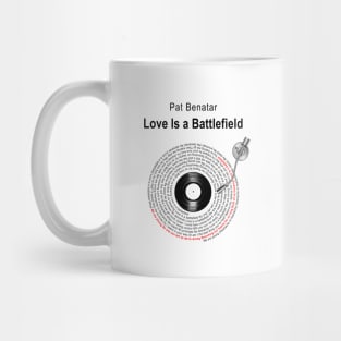 LOVE IS A BATTLEFILED LYRICS ILLUSTRATIONS Mug